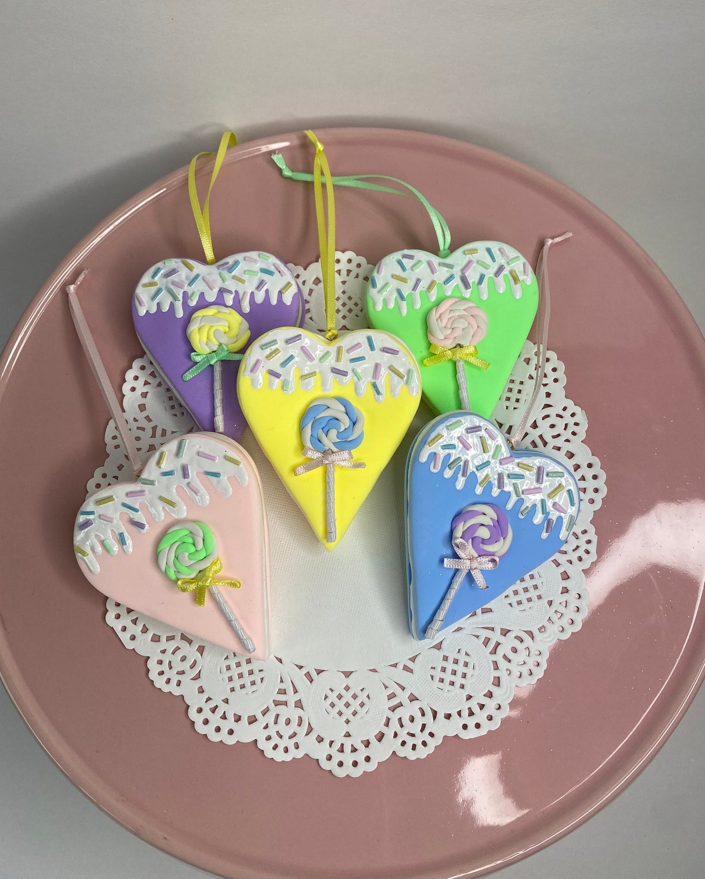 Christmas Heart Macaron Ornament
