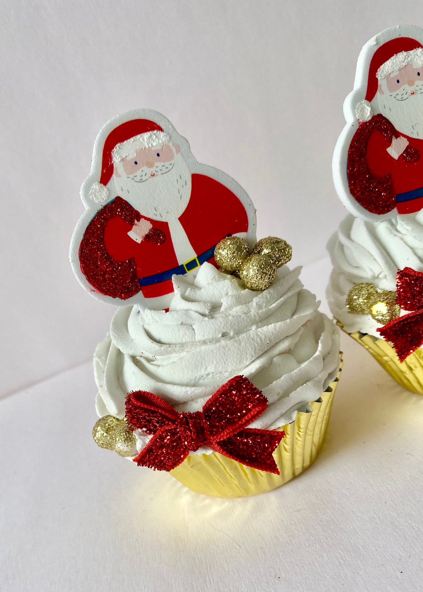Santa Cup Cake Ornament