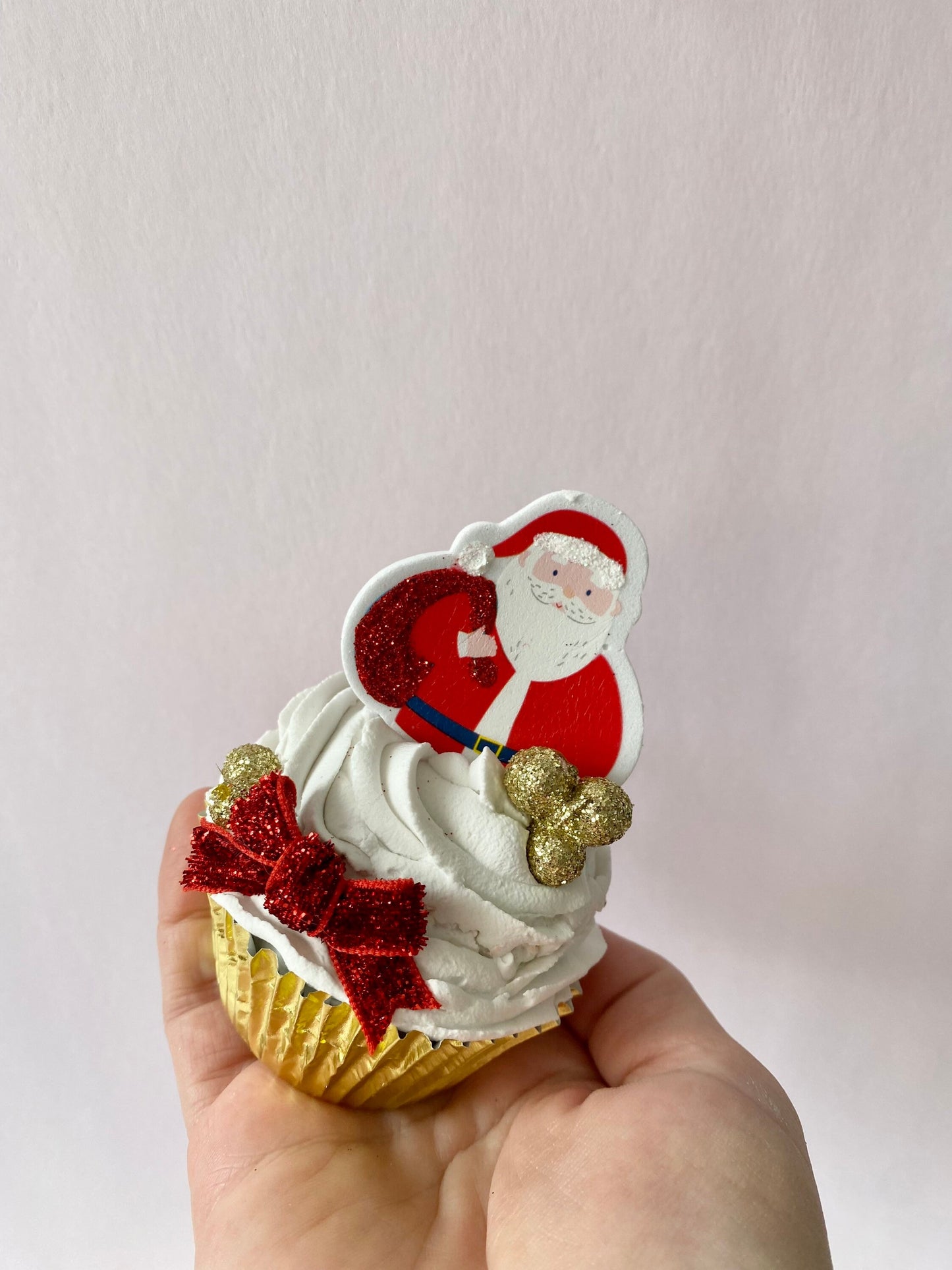 Santa Cup Cake Ornament