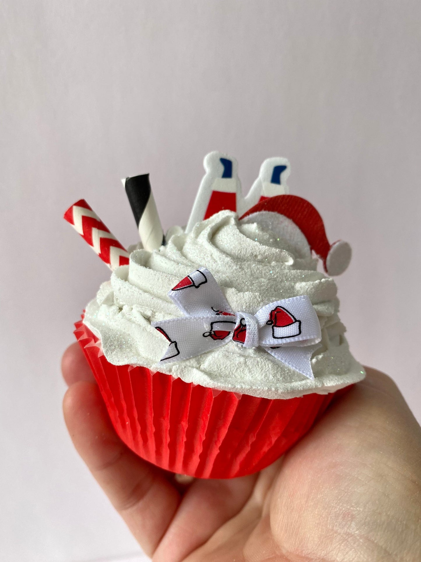 Santa Cup Cake Ornament
