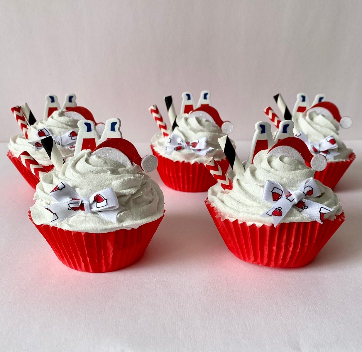 Santa Cup Cake Ornament