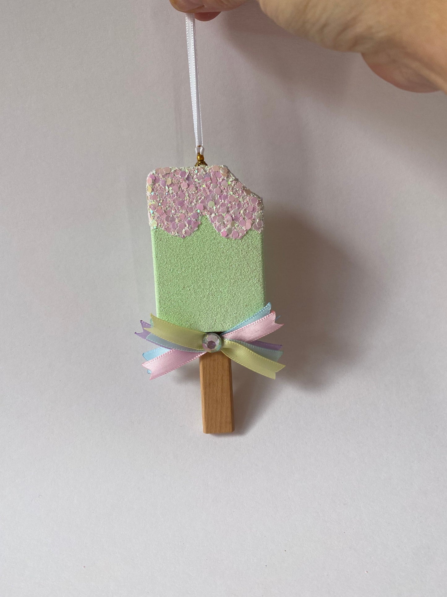 Pastel Ice Popsicles Ornaments
