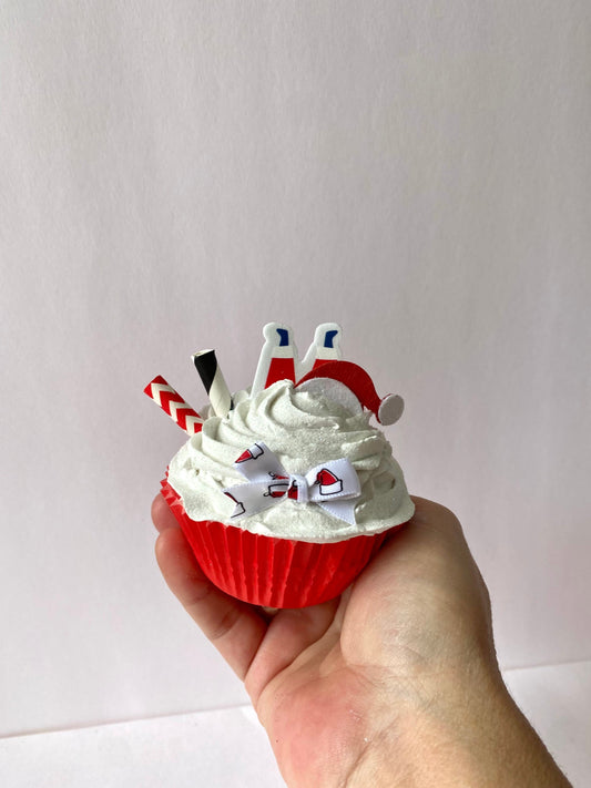 Santa Cup Cake Ornament