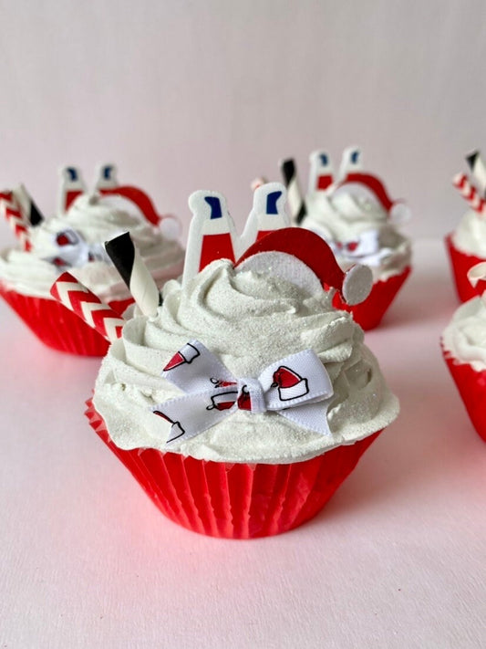 Santa Cup Cake Ornament