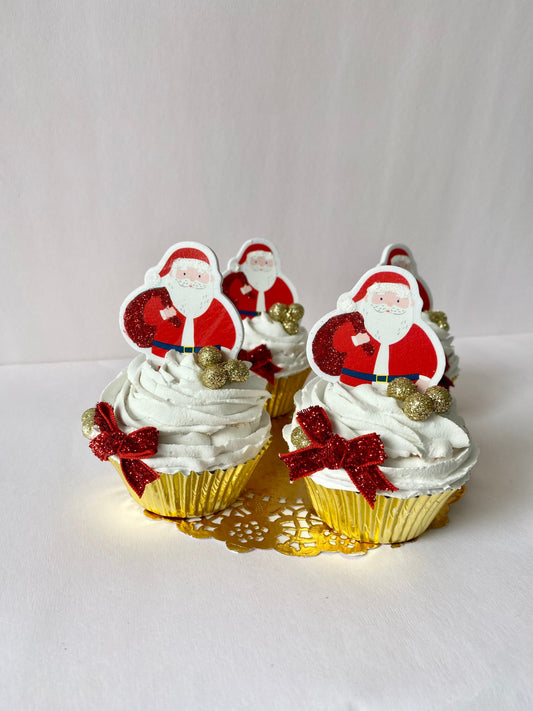 Santa Cup Cake Ornament