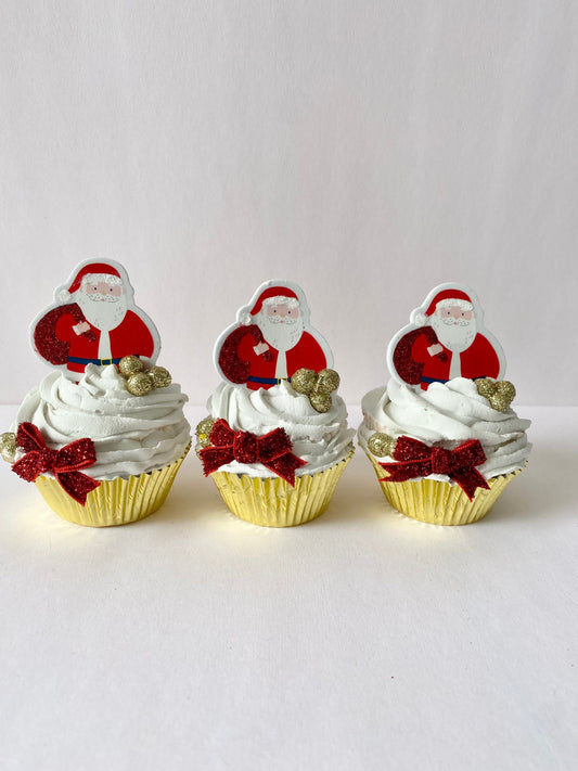 Santa Cup Cake Ornament